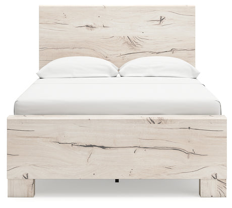 Side angle of Lawroy Light Natural Full Panel Bed