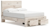 Side view of Lawroy Full Panel Storage Bed
