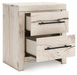 Lawroy Nightstand drawers open showing storage space