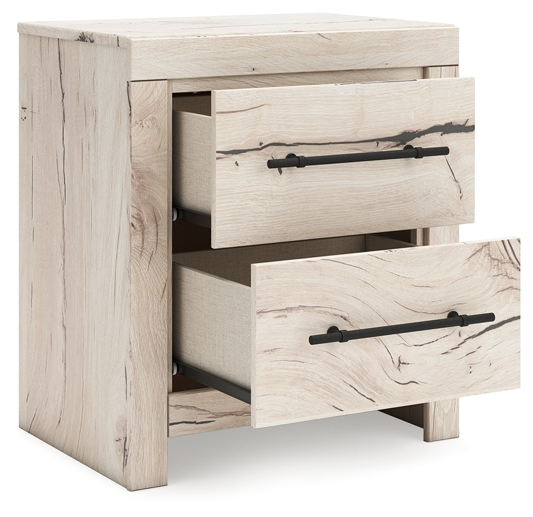 Lawroy Nightstand drawers open showing storage space