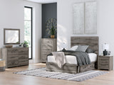 Completed Graystorm Brown Gray Full Panel Bed setup