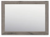Graystorm bedroom mirror front view with weathered oak grain finish