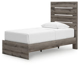 Graystorm twin panel storage bed headboard close-up