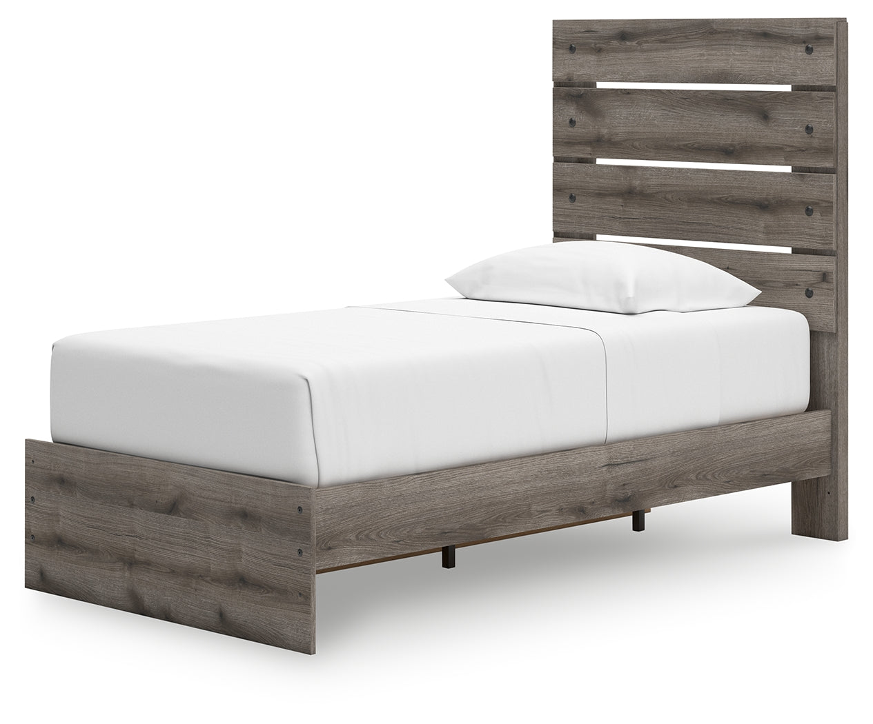 Graystorm twin panel storage bed headboard close-up