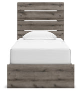 Graystorm twin panel storage bed rails and roll slats detail