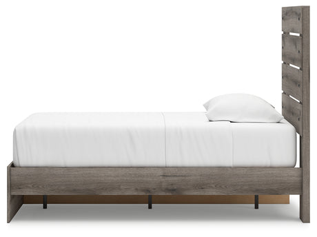 Graystorm twin panel storage bed side angle with drawers closed