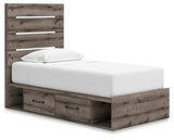 Graystorm Twin Bed detailed headboard close-up