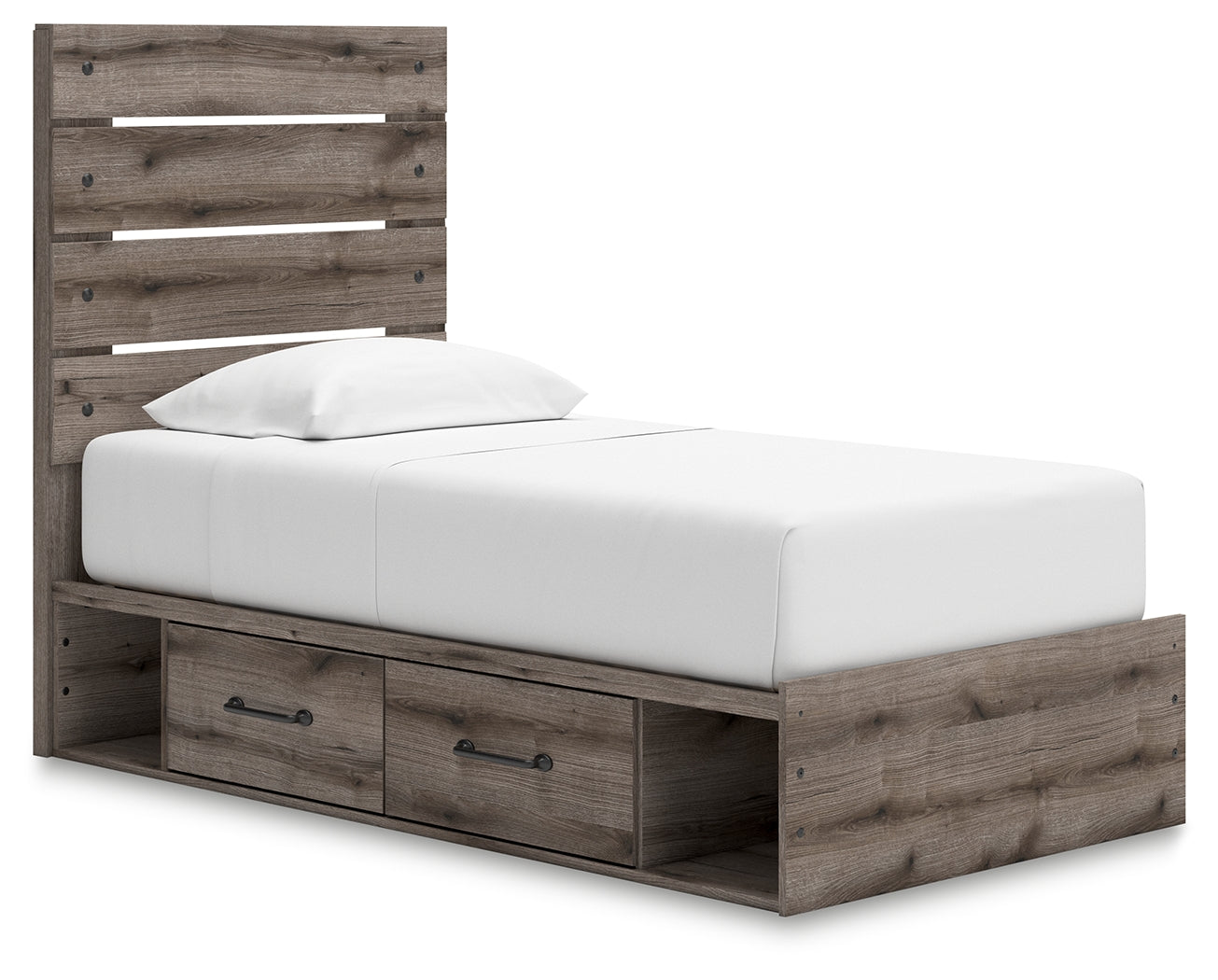 Graystorm Twin Bed detailed headboard close-up