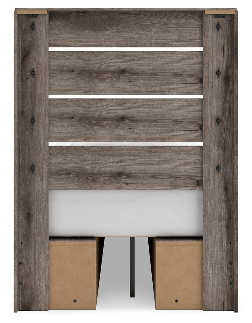 Drawer detail and hardware on Graystorm Twin Bed