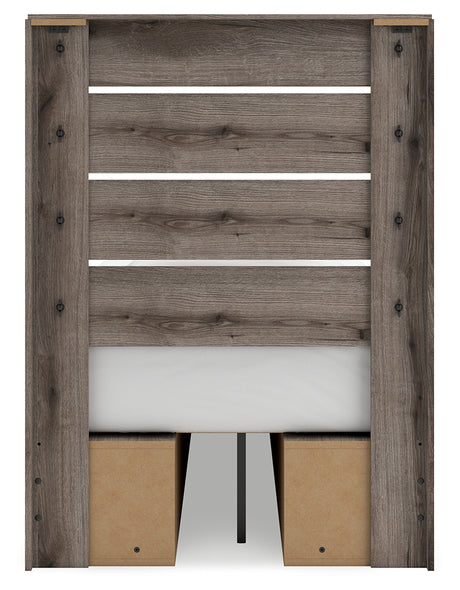 Drawer detail and hardware on Graystorm Twin Bed