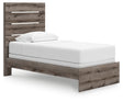 Graystorm Twin Panel Bed angled side view