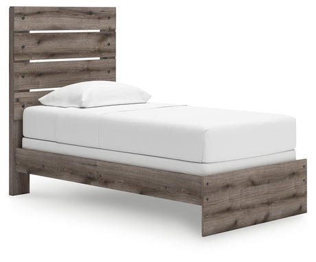 Graystorm Twin Panel Bed angled side view
