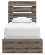 Front view Graystorm twin panel bed headboard