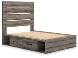 Close-up of smooth-gliding drawer on Graystorm Full Bed