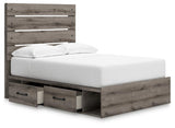 Graystorm Brown Gray Panel Storage Bedroom Set 2 angled view