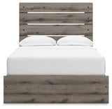 Back view of Graystorm Full Panel Bed highlighting engineered wood construction