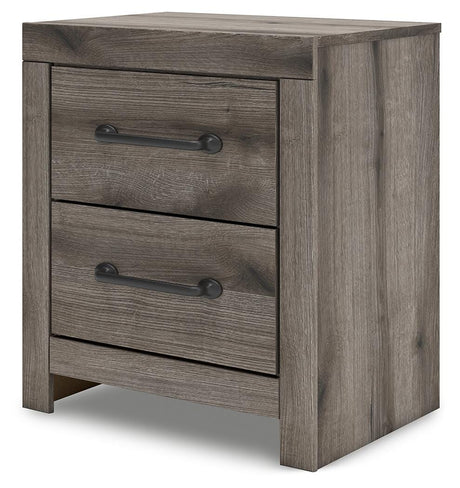 Graystorm Brown Gray Panel Storage Bedroom Set 2 angled view