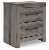 Graystorm Brown Gray Panel Storage Bedroom Set 2 angled view
