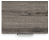 Nightstand with drawers closed and lit from above