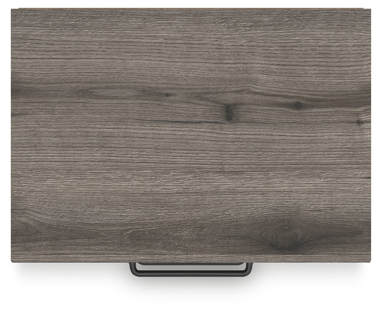 Nightstand with drawers closed and lit from above