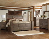 Juararo Mirror attached to dark brown dresser