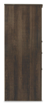 Full view of Juararo collection dark brown finish