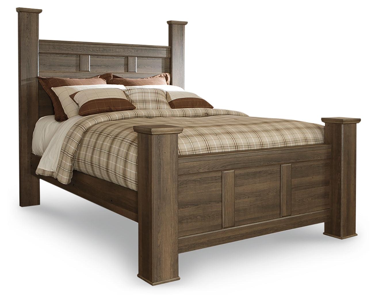 Juararo Queen Poster Bed headboard close-up