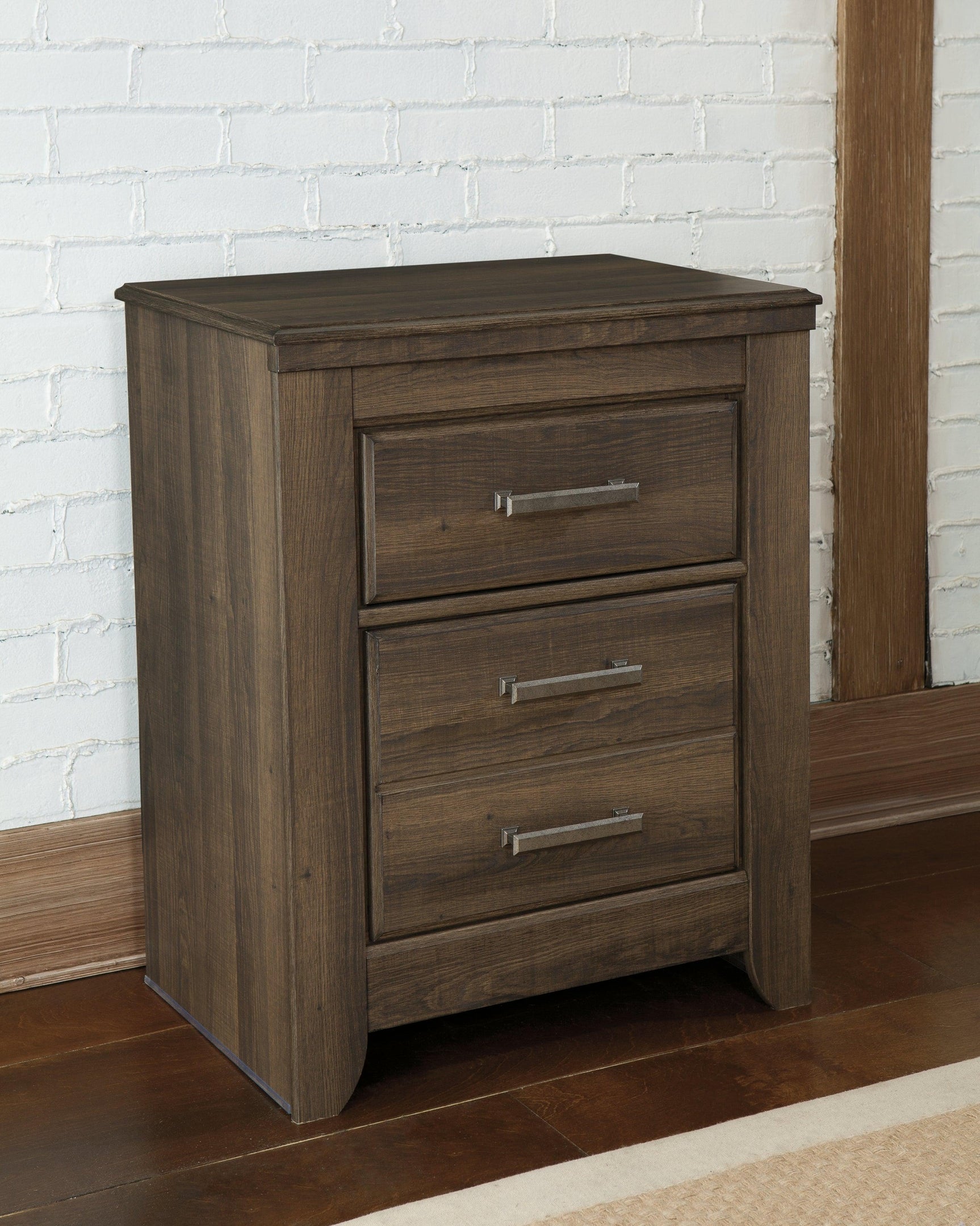 Juararo Nightstand vintage finish detail