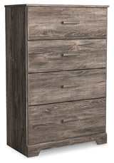 Ralinksi Gray Chest of Drawers angled side view