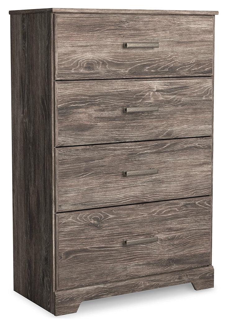 Ralinksi Gray Chest of Drawers angled side view