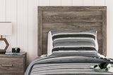 Ralinksi Gray Twin Panel Bed headboard detail close-up