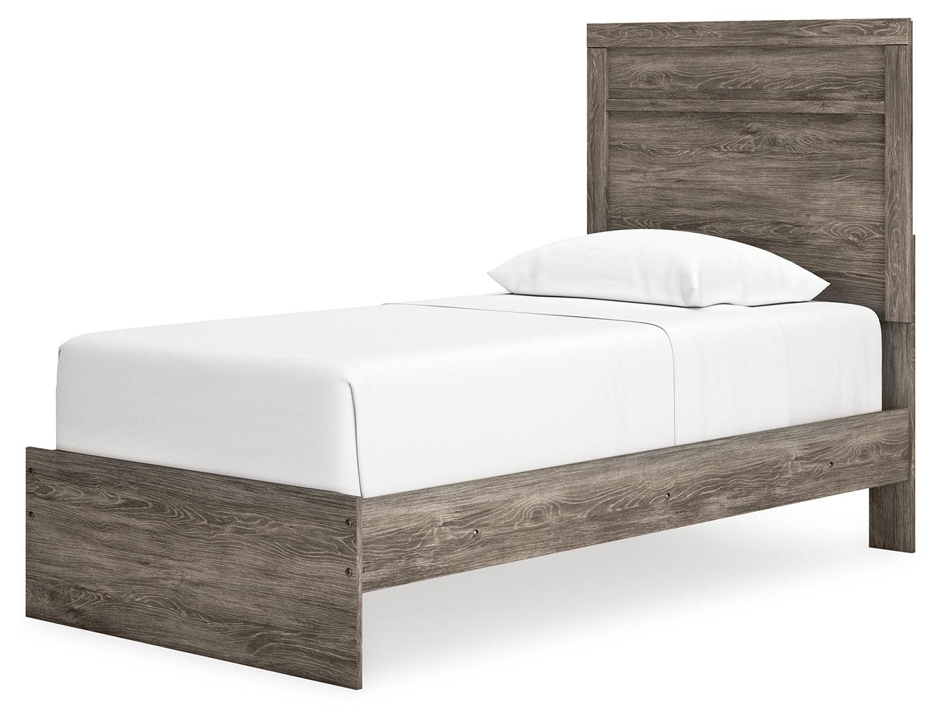 Ralinksi Gray Twin Panel Bed footboard detail