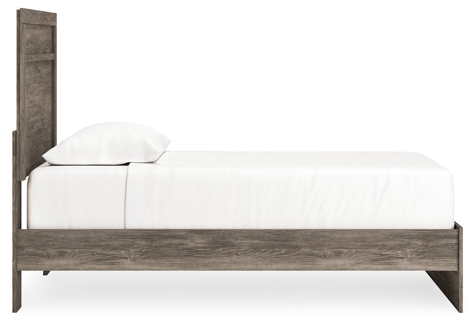 Ralinksi Gray Twin Panel Bed side close-up