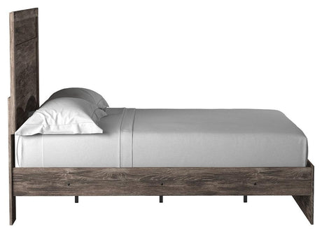 Ralinksi Gray Full Panel Bed assembled view