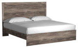 Ralinksi Gray King Panel Bed front left angle view