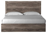 Ralinksi Gray King Panel Bed front on view