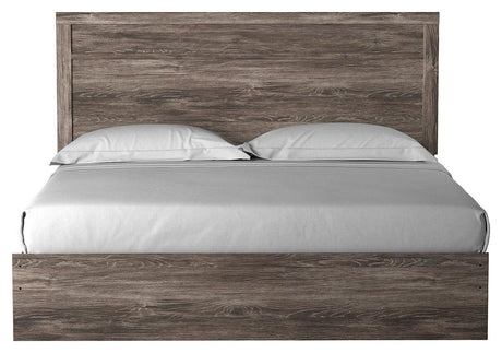 Ralinksi Gray King Panel Bed front on view