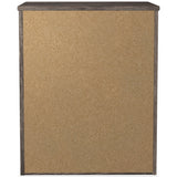Ralinksi Gray Nightstand back view showing wood finish