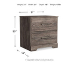 Ralinksi Gray Panel Bedroom Set dimension view