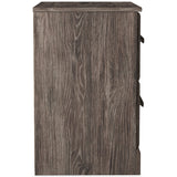 Side profile of Ralinksi Gray Nightstand