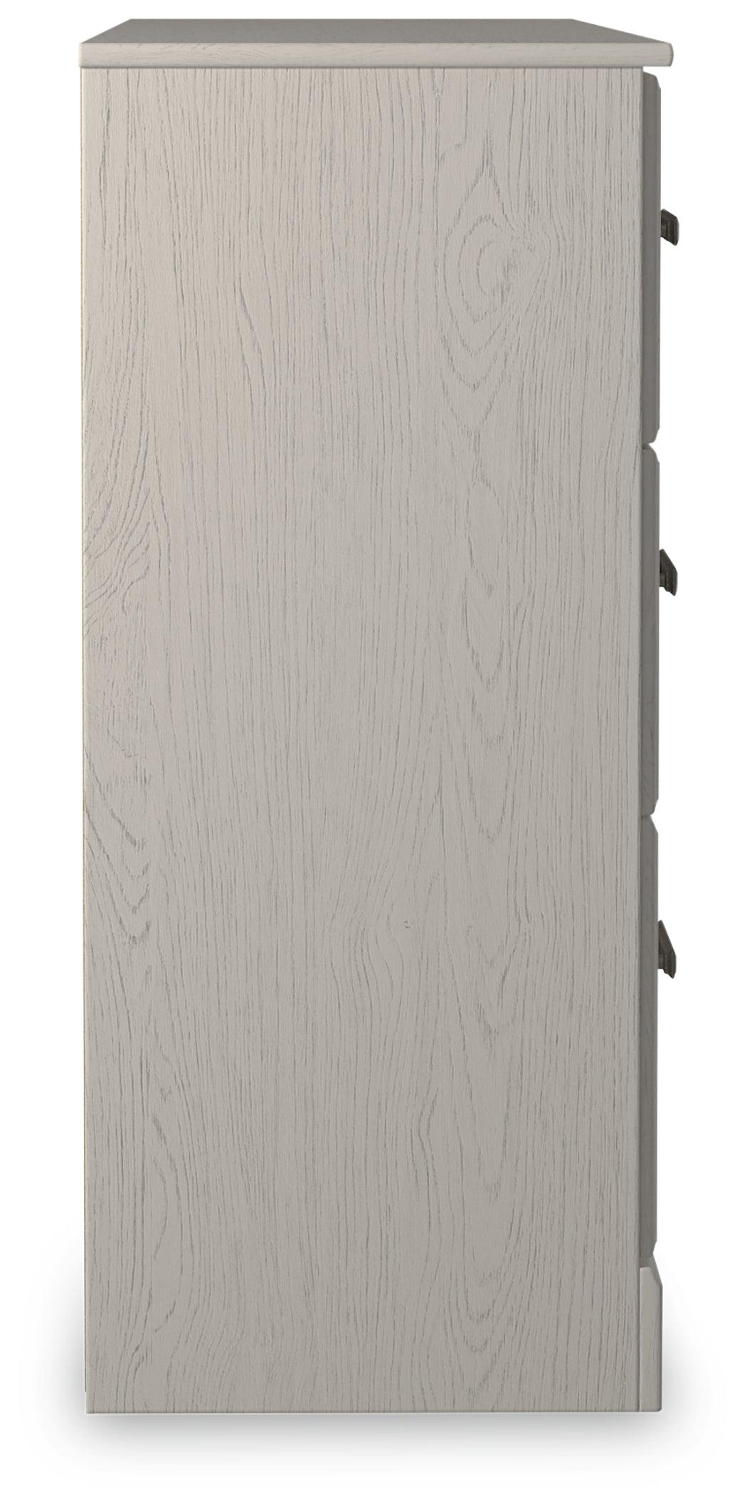 Stelsie White Dresser close-up of drawers