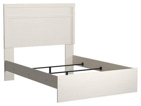 Stelsie White Full Panel Bed angled view