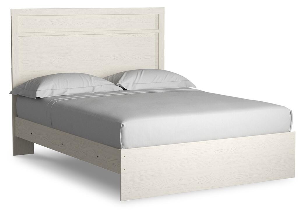 Stelsie White Panel Bedroom Set angled view