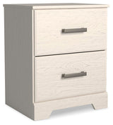 Stelsie White Panel Bedroom Set angled view