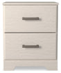 Stelsie White Nightstand - Ella Furniture