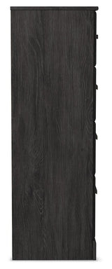 Back view of Belachime Black Chest of Drawers