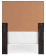 Belachime Black Twin Panel Bed back view