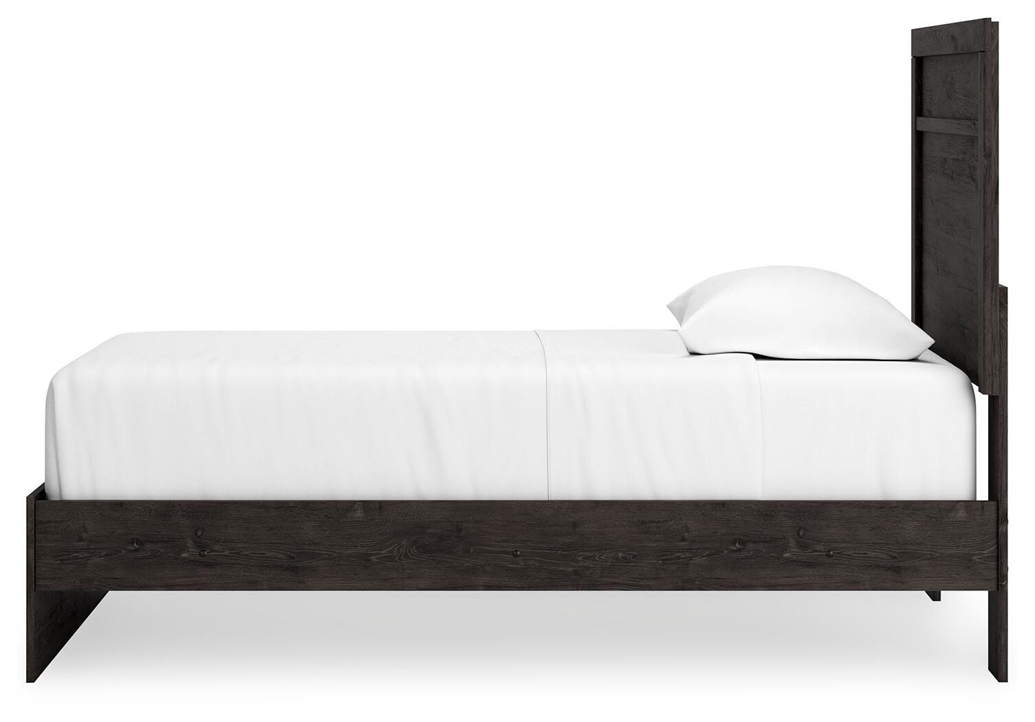Belachime Charcoal Panel Bedroom Set Twin 4: Bed, Dresser, Mirror, Chest from Decor Furniture
