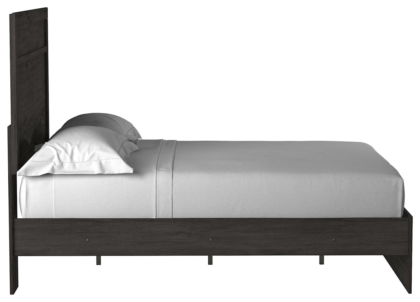 Belachime Black Full Panel Bed side profile