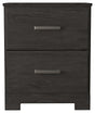 Belachime Black Nightstand - Ella Furniture